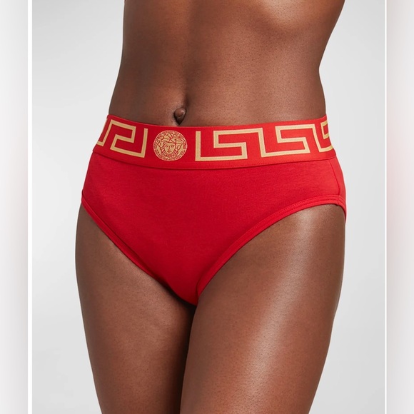 Versace Other - Versace Greek Border High Leg Jersey Briefs NWT